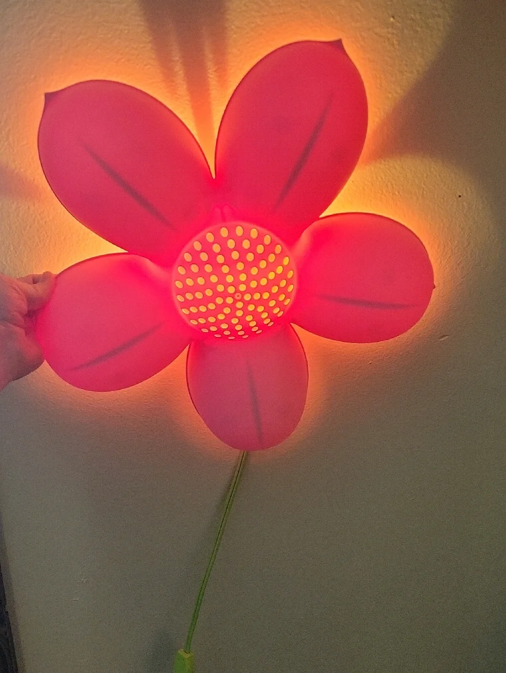 Ikea Kids Pink Flower Wall Light